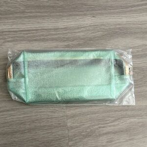 Green Shimmer Transparent Waterproof Cosmetic Bag PVC